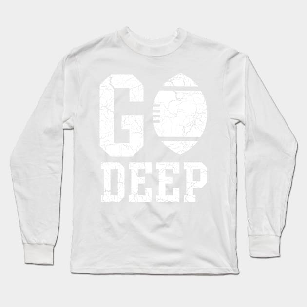 Go Deep Football Long Sleeve T-Shirt by Calculated